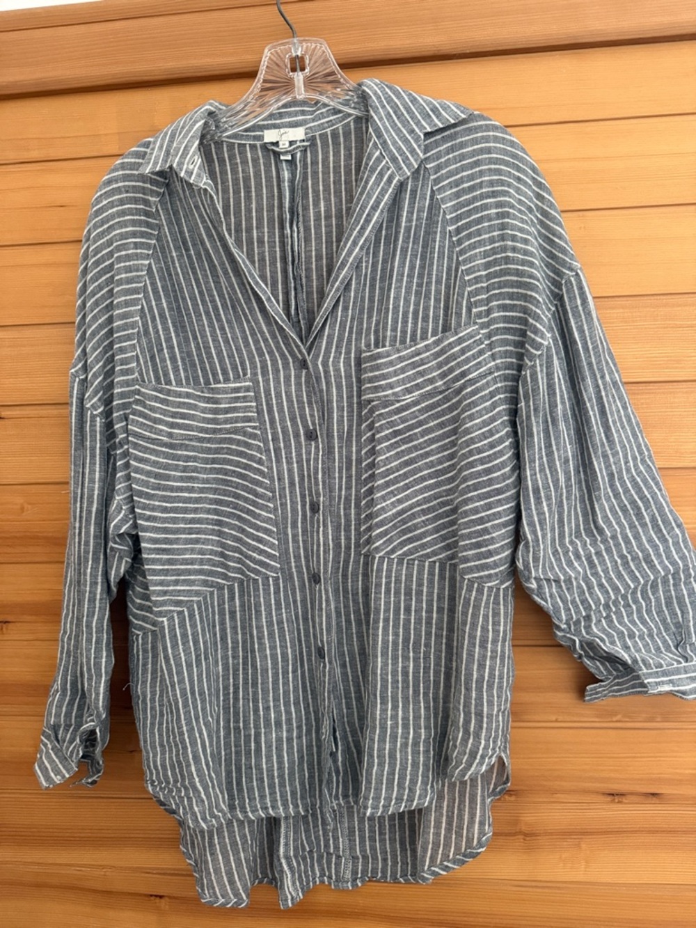 Joie chambray stripped button up M